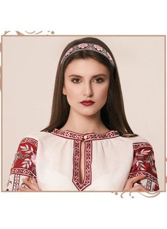 Geosar 9 Pack Boho Headband Embroidery Headband For Women Bohemia Handmade Wide Headbands Vintage Ethnic Style Hair Bands Hair Turban Floral Embroidered Headband For Girls Hair Accessories 9 Styles  - Image 5