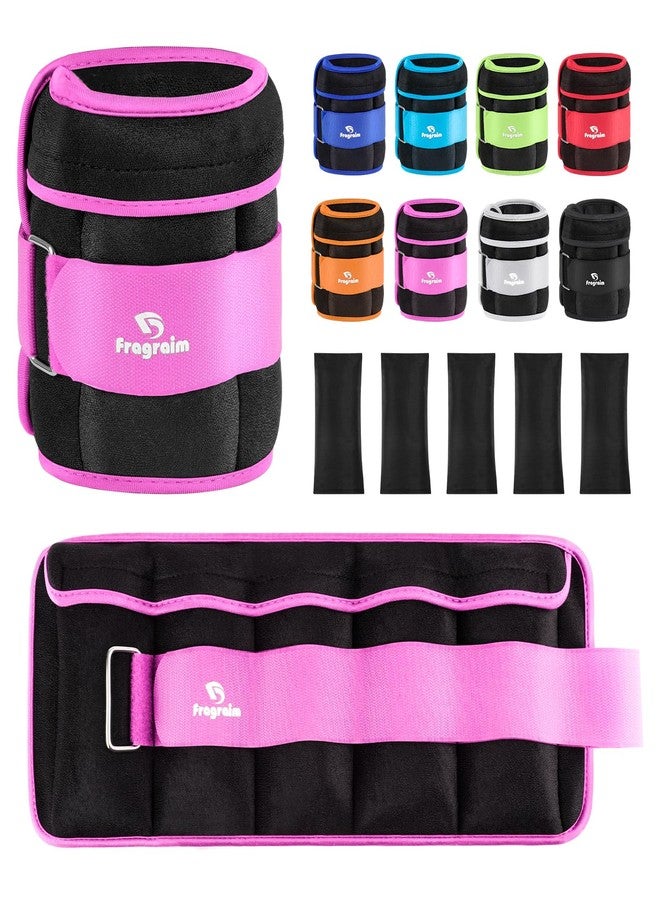 Fragraim Adjustable Ankle Weights 1-10 LBS Pair with Removable Weight for Jogging, Gymnastics, Aerobics, Physical Therapy, Resistance Training|Each 1-5 LBS, Total 10LBS, Purple - Image 1
