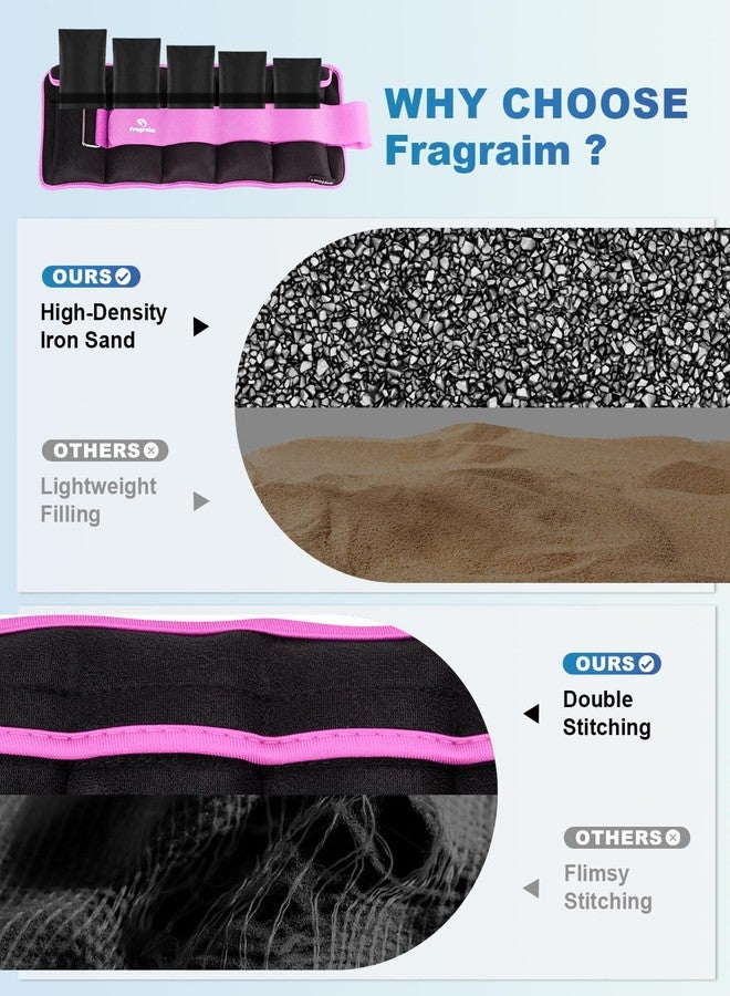 Fragraim Adjustable Ankle Weights 1-10 LBS Pair with Removable Weight for Jogging, Gymnastics, Aerobics, Physical Therapy, Resistance Training|Each 1-5 LBS, Total 10LBS, Purple - Image 4