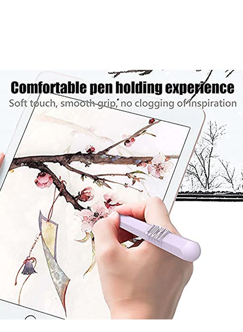Excefore DIY Silicone Case for Apple Pencil, 2nd Generation Holder Sleeve Skin Cover Accessories Kit for iPad Pro 11 12.9 inches, Cute Soft Grip Pouch Cap Holder, and 5 Protective Nib Covers (Pink)  - Image 4