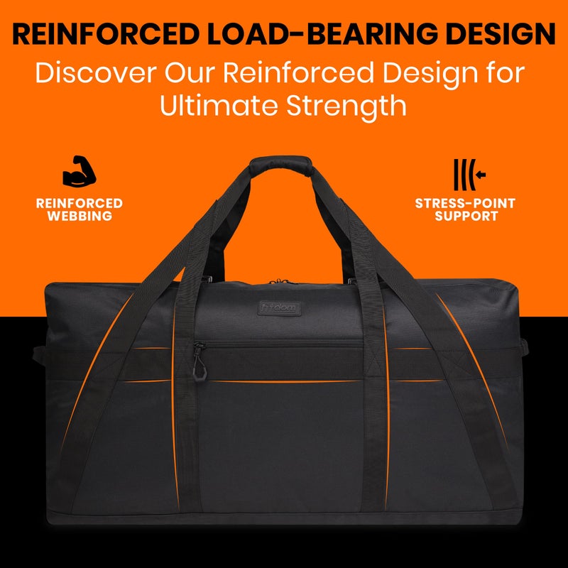 Fitdom 130L 35" Heavy Duty Extra Large Duffle with Upgrade Zipper, Durable & Water Resistant. Perfect as Camping Bag Travel Storage Tent Storage Sports Equipment Bag For Coaches & More - Image 4