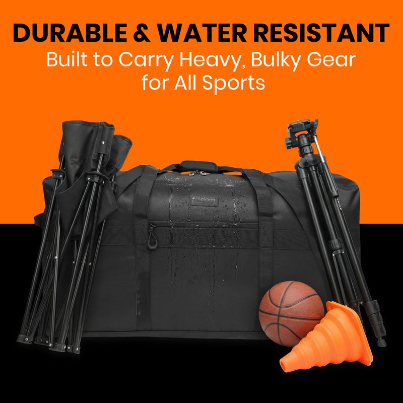 Fitdom 130L 35" Heavy Duty Extra Large Duffle with Upgrade Zipper, Durable & Water Resistant. Perfect as Camping Bag Travel Storage Tent Storage Sports Equipment Bag For Coaches & More - Image 3