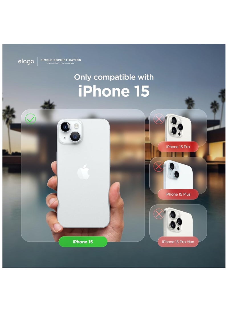 Case for iPhone 15  Slim Fit Soft Back TPU Cover Flexible Silicone Cover Matte for iPhone 15 (Stone) - Image 2