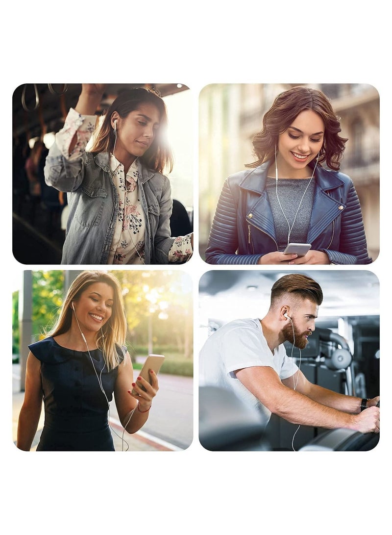 سماعات أذن سلكية للآيفون مع ميكروفون مدمج وتحكم في مستوى الصوت وإلغاء الضوضاء وسماعات أذن متوافقة مع iPhone 11/12/13 Pro/XS Max/8/8plus 7/7plus - Image 5