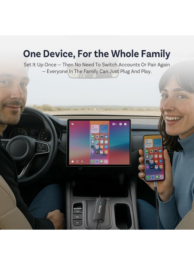 OTTOCAST Mirror Touch, 3 in 1 Screen Mirroring Adapter for Car with Wireless Carplay Adapter, Watch Video on Car Screen from iPhone 15+ & Android Phone with DP, for OEM Wired Carplay Cars (2016+) - Image 5