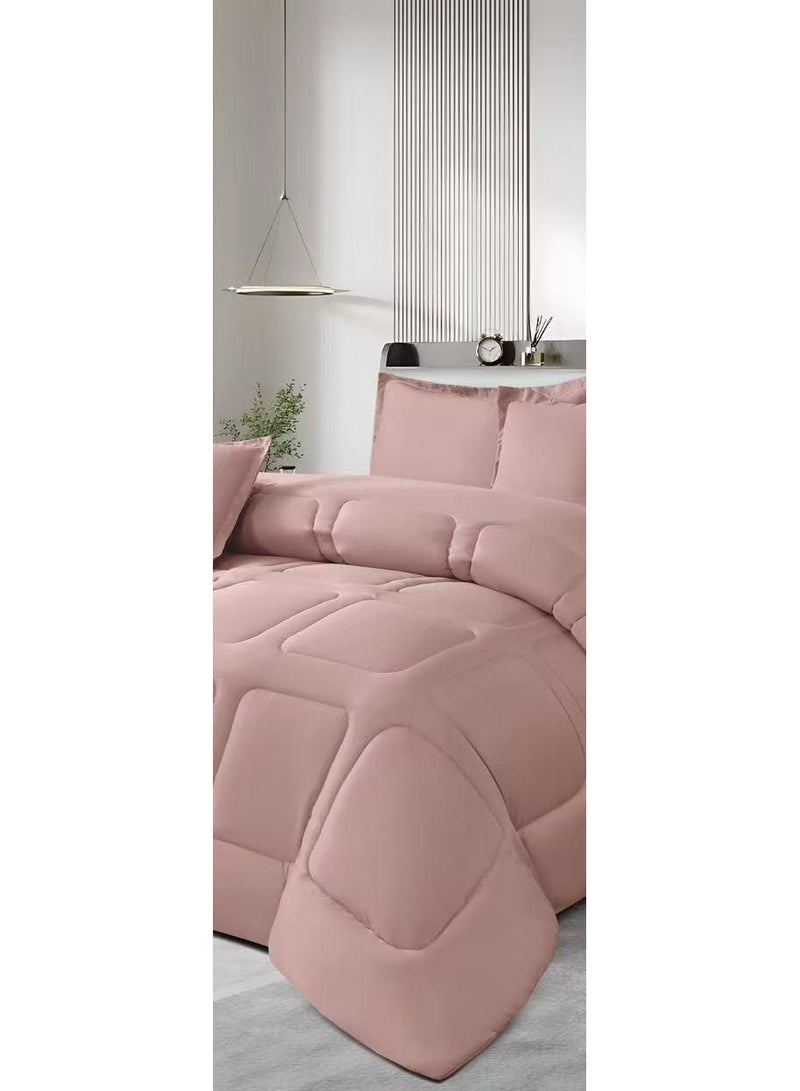 MingLi 6-piece hotel double quilt set with a checkered design to add beauty and elegance to your room. Microfiber quilt size 250x230 cm. - Image 3