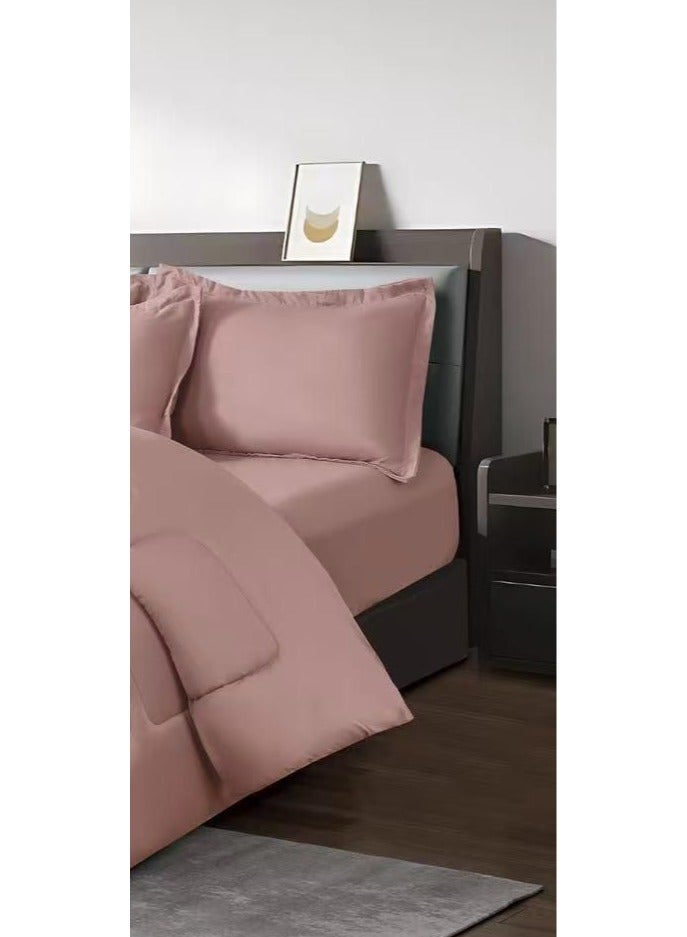 MingLi 6-piece hotel double quilt set with a checkered design to add beauty and elegance to your room. Microfiber quilt size 250x230 cm. - Image 4