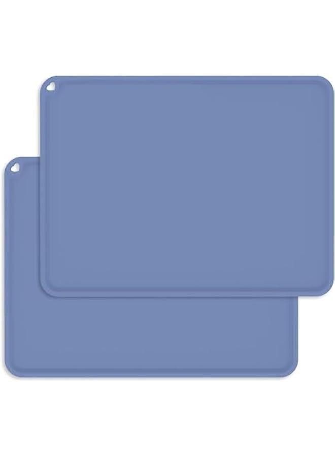 MOXO Silic Toddler Placemat Baby PlacematsDurable Food Grade Silic with NonSlip Suction Reusable Children’s Dining Food Mat for Kids 2Pack. - Image 1