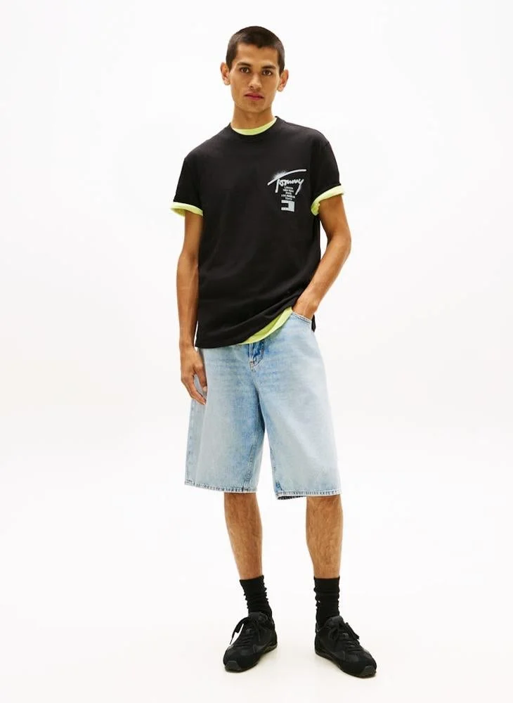 TOMMY JEANS  Signature Back Logo Jersey T-Shirt for Men | Best Price UAE
