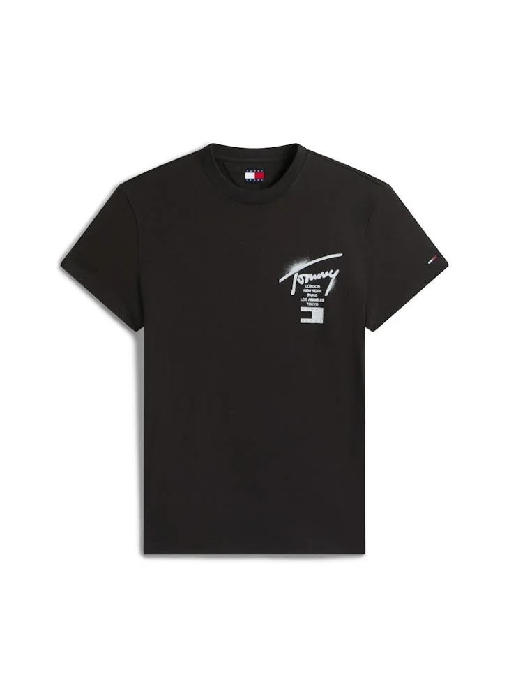 TOMMY JEANS  Signature Back Logo Jersey T-Shirt for Men | Best Price UAE