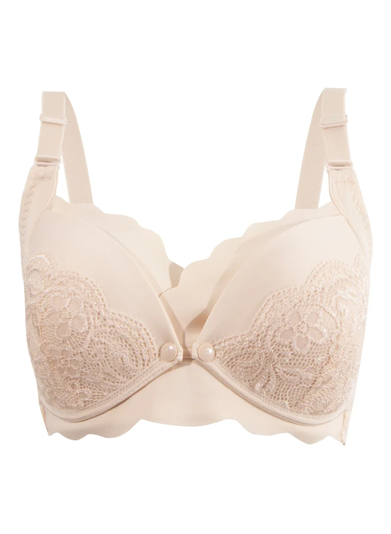 Okus Elegant Seamless Maternity And Nursing Bra Beige XX Large
