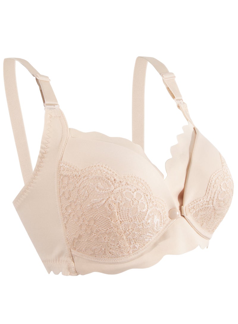 أوكوس حمالة صدر أنيقة للحمل والرضاعة بدون خياطة بيج مقاس كبير جداً - Image 2