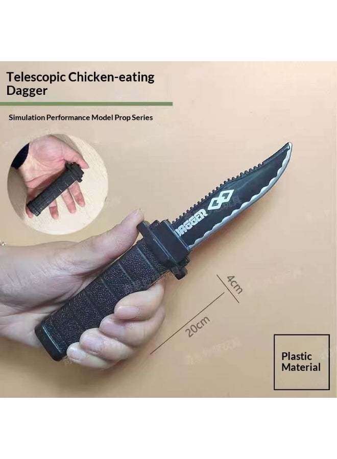 Retractable Fake Knife Retractable Knife Halloween Props Fake Plastic Blades For Halloween April Fool's Party - Image 4
