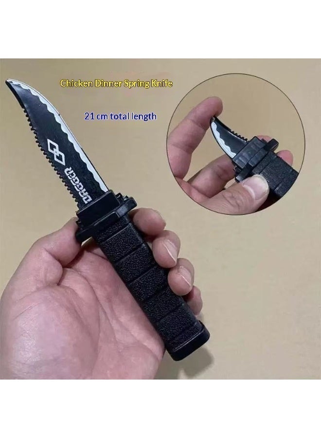 Retractable Fake Knife Retractable Knife Halloween Props Fake Plastic Blades For Halloween April Fool's Party - Image 3