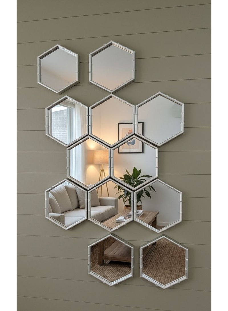 Hexagonal mirror set, mirror size 20*20, 12 pieces - Image 1