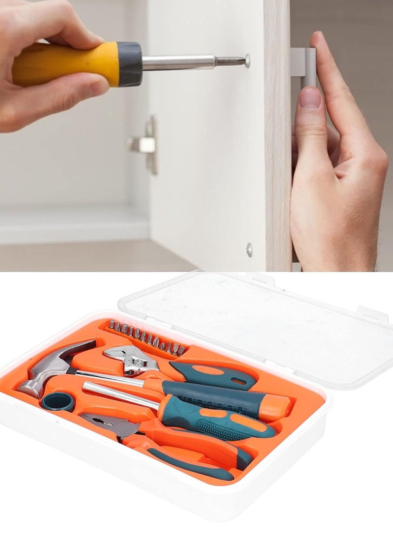 GGOOT Hardware tool set 17pcs Hardware Tool Set Carbon Steel Hand Kit Hammer Wrench Pliers Screwdriver Bit HandleFitted carbon steel hand kit - Image 2