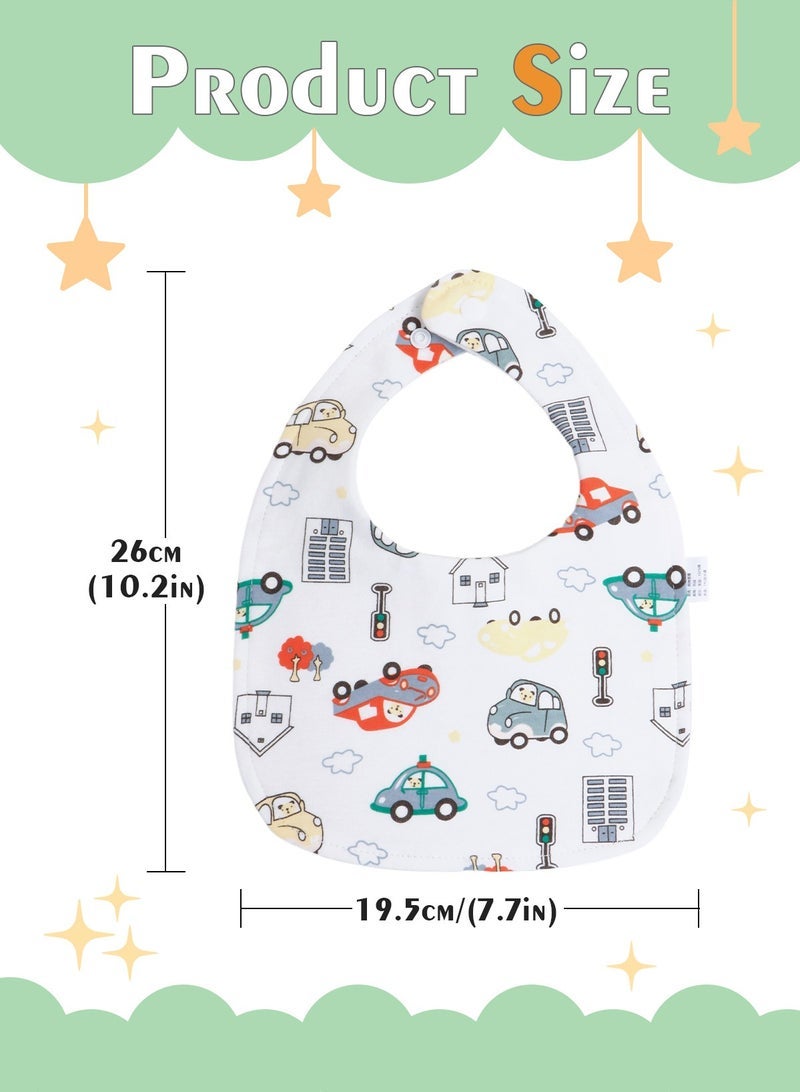 URbazaar 8 Pack Dribble Bibs, Soft Cotton Baby Teething Bibs Waterproof Drool Bibs (Multicolour). - Image 2