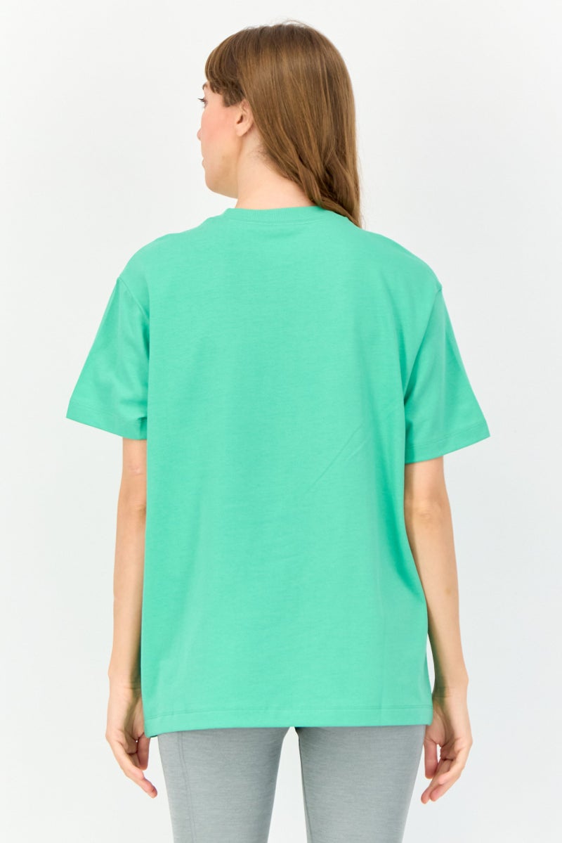 Nike Women Loose Fit Short Sleeves Outdoor T-Shirt, Green  - Image 3