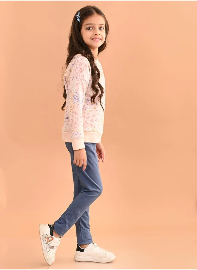 ليل بيكس Ditsy Print Sweatshirt & Joggers Set by Styli