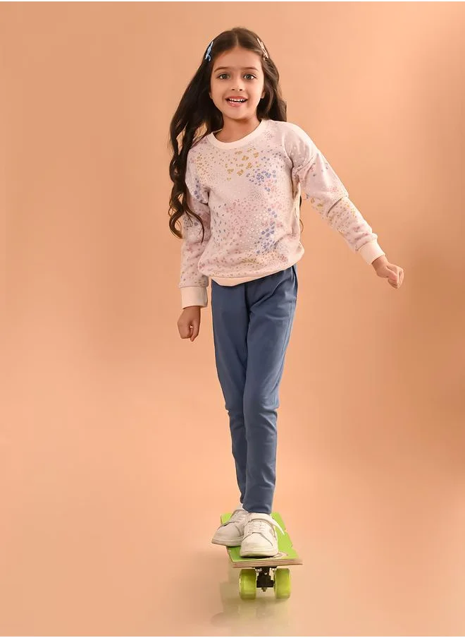 ليل بيكس Ditsy Print Sweatshirt & Joggers Set by Styli