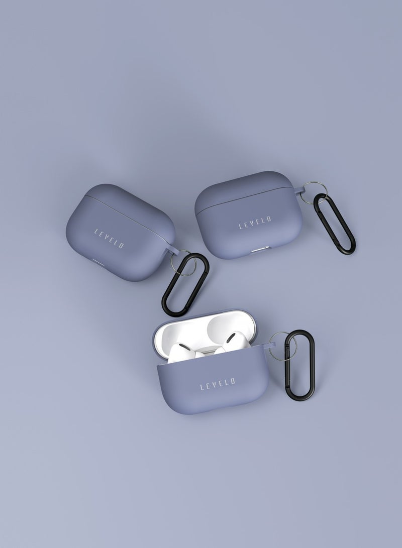 ليفيلو جراب Gorra المصنوع من السيليكون لسماعات Airpods Pro / قابل للتنظيف / فتحات دقيقة / حماية ضد الخدش والتلف / سهل التركيب / مادة مضادة للخدش - أزرق - Image 3