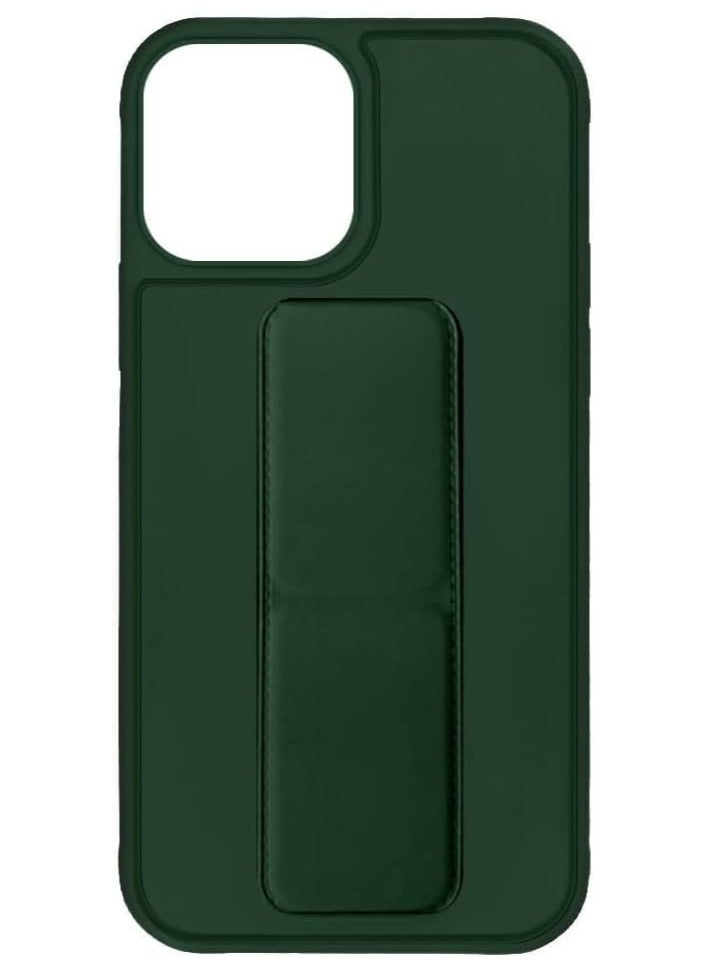 MYK Clear Case Compatible with iPhone 15 PRO MAX 6.7 inch, Cell Phone Grip and Expanding Stand, Shockproof Cover with Grip Holder, Raised Edges for Screen Protection,GREEN - Image 3