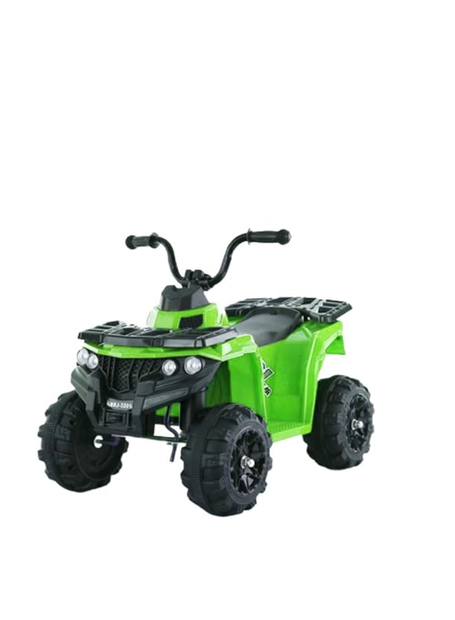 دروسا 3201 K Green 6V سيارة كهربائية صغيرة للأطفال رباعية العجلات مزودة بموسيقى وتعليم مبكر ونظام تعليق وأضواء LED وإطارات مداس وأصوات محرك للأطفال باللون الأخضر - Image 2