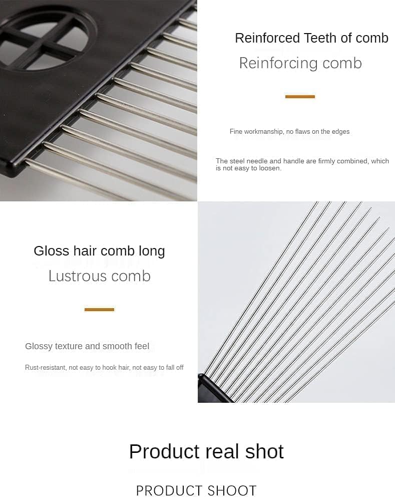 ALKAYAN Metal Pick Comb, Detangle Wig Braid Hair Styling Comb, Hair Pick, Hair Comb P... - Image 3