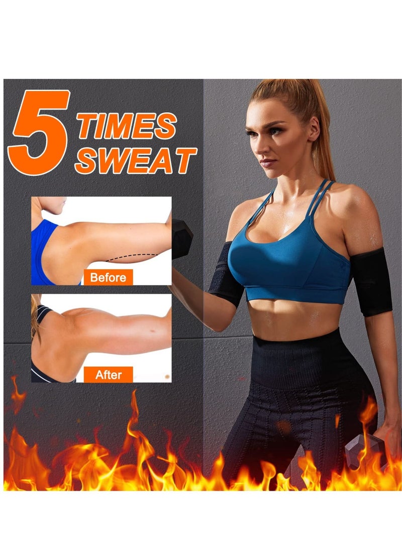 Y&D Arm Trimmer for Women & Men Sweat Shaper Bands,Sauna Wraps Reduce Cellulite and Improve Sweating Trainer Sports Workout 2 Pack - Image 2