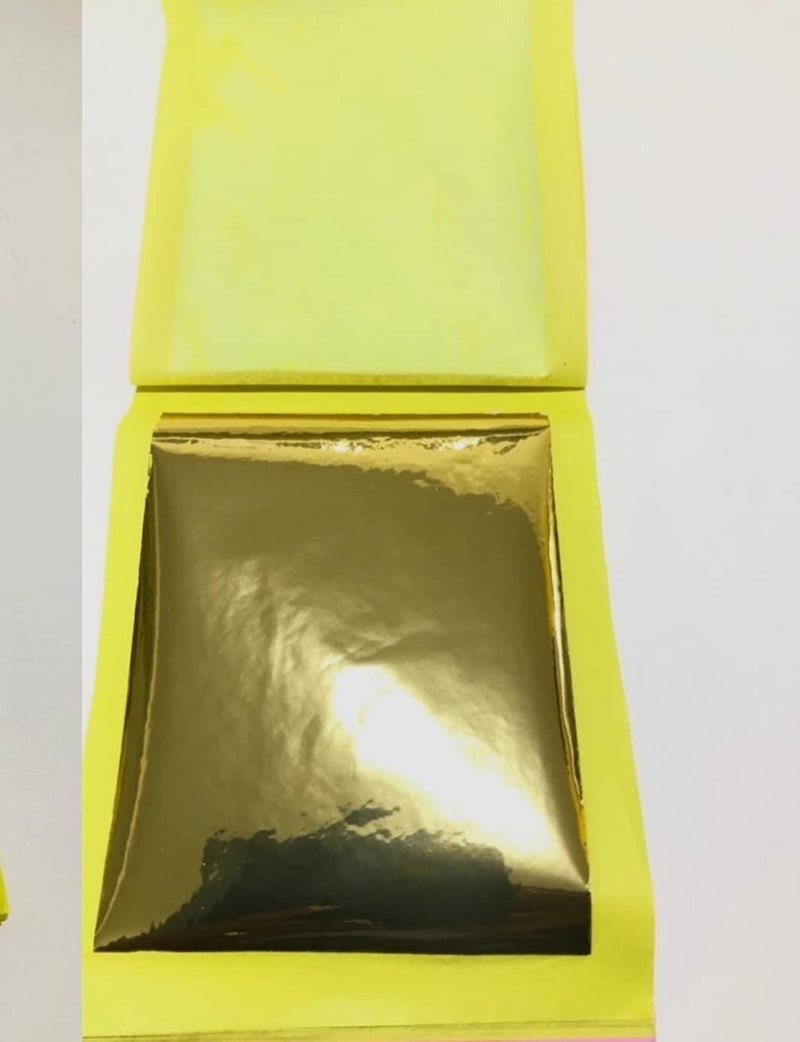 GSWC TANJORE Gold FOILS 4x6 Size 25 Sheets booklets for Painting Gold - Image 1