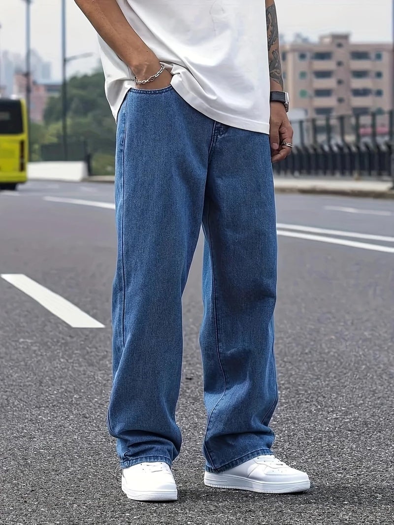 ADBUCKS Jeans for Men || Men Jeans || Looses Fit DenimJeans || BaggyJeans (in, Numeric, 32, Stone Blue) - Image 4