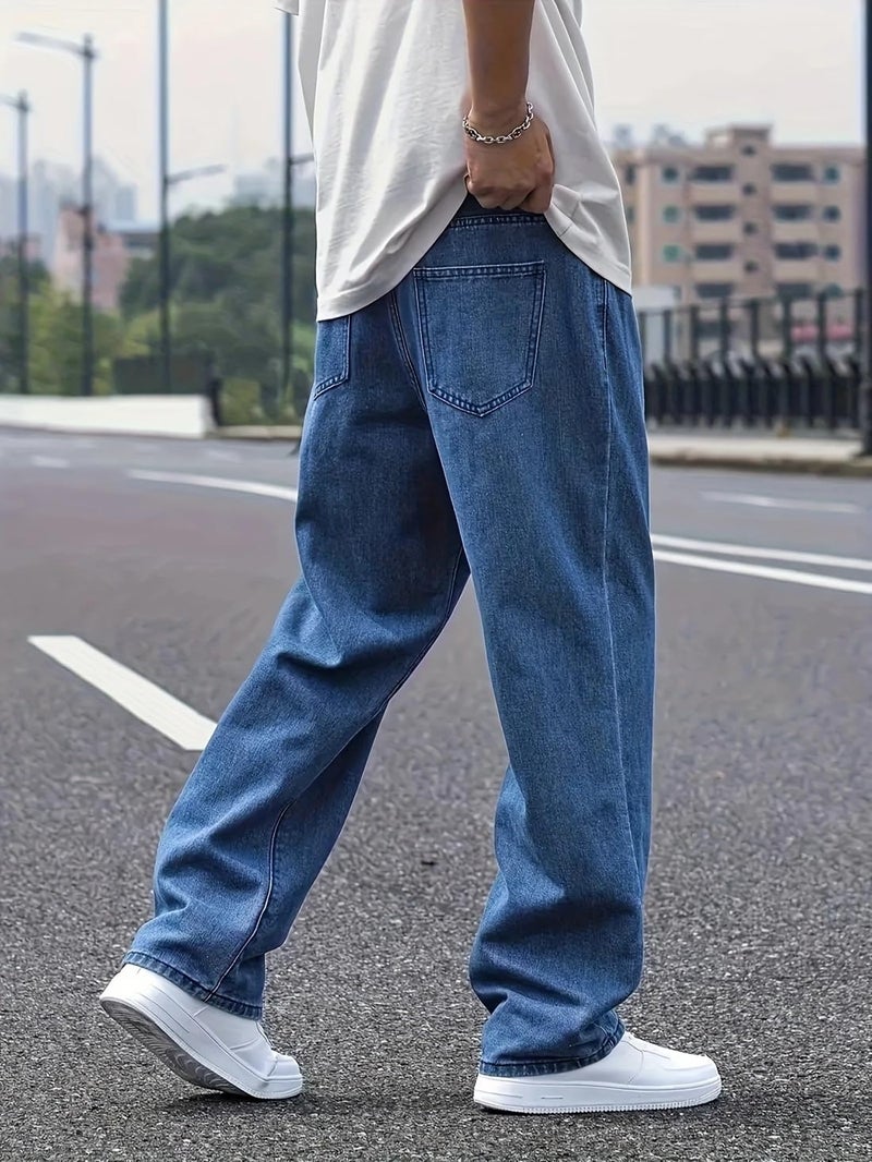 ADBUCKS Jeans for Men || Men Jeans || Looses Fit DenimJeans || BaggyJeans (in, Numeric, 32, Stone Blue) - Image 3