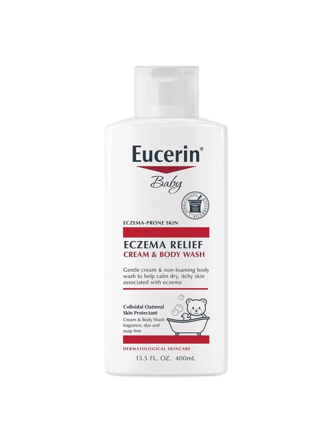 Eucerin Baby Eczema Relief Cream Body Wash, Fragrance Free Eczema Body Wash for Babies with Colloidal Oatmeal, 13.5 Fl Oz Bottle - Image 1