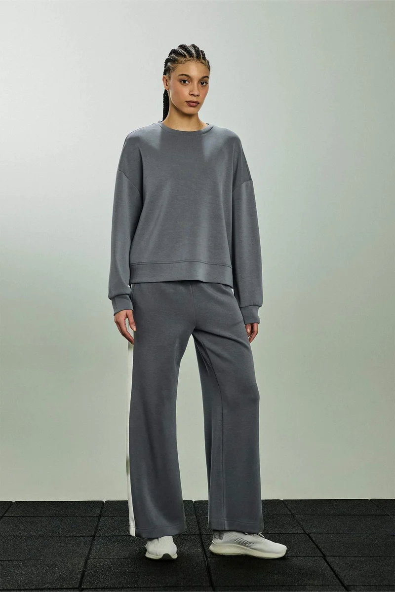 ديفاكتو Wide Leg Long Modal Sports Sweatpants