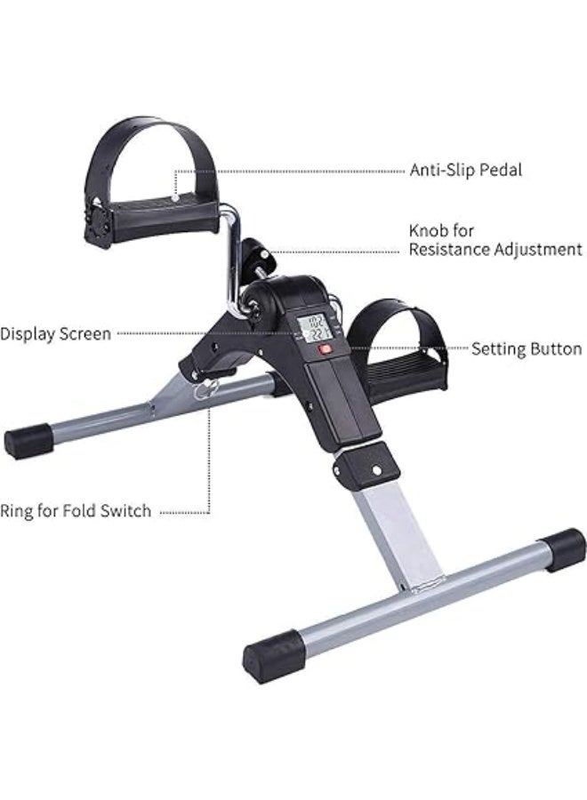 Pedal Exerciser with Adjustable Resistance & Digital Display – Mini Exercise Bike for Arm & Leg Workout, Home Physiotherapy Trainer - Image 3