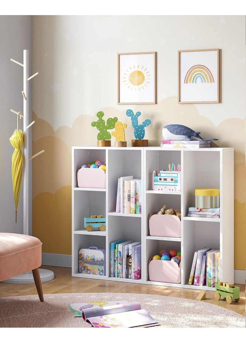MODERN HOME - Multifunctional Storage Shelf for Kid's Room and Office Organizer for Toys Books and Office Supplies Modern Design White - Image 1