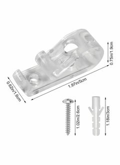 Excefore Clear Roller Blind Clip with Screws, Plastic Pillars for Vertical Roman Roller Blinds Ball Chain Cord Control Blind Safety Clip for Cord Child  - Image 4