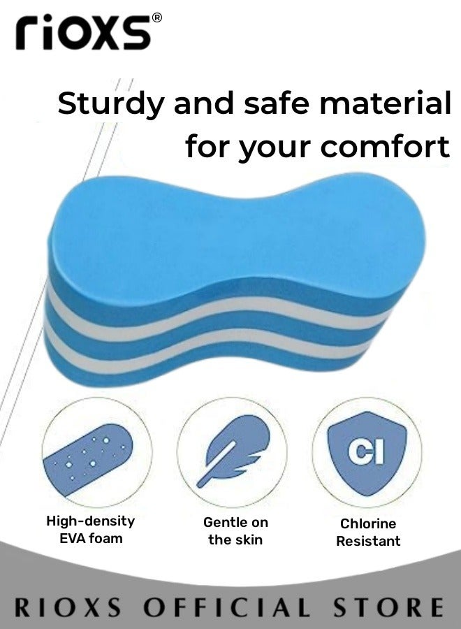 RIOXS Core Pull Buoy Aquatic Water Sports Training EVA Foam Flotation Exercise Foam Buoy for Legs Support Float Swim Training Tool for Kids and Adults with Reusable Silicone Earplugs  - Image 5