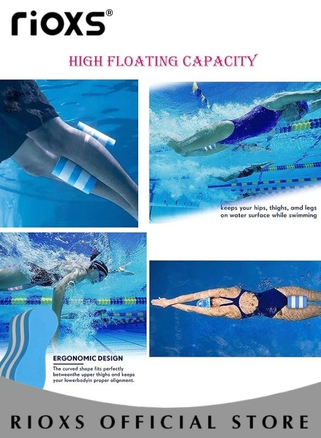 RIOXS Core Pull Buoy Aquatic Water Sports Training EVA Foam Flotation Exercise Foam Buoy for Legs Support Float Swim Training Tool for Kids and Adults with Reusable Silicone Earplugs  - Image 4