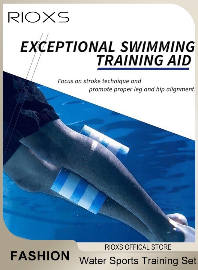 RIOXS Core Pull Buoy Aquatic Water Sports Training EVA Foam Flotation Exercise Foam Buoy for Legs Support Float Swim Training Tool for Kids and Adults with Reusable Silicone Earplugs  - Image 2