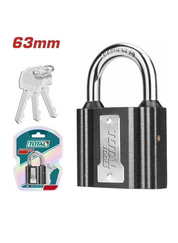 TOTAL Total Iron Padlock 63mm - TLK31631 with Brass Cylinder and Waterproof Cover for Enhanced Security  - Image 1