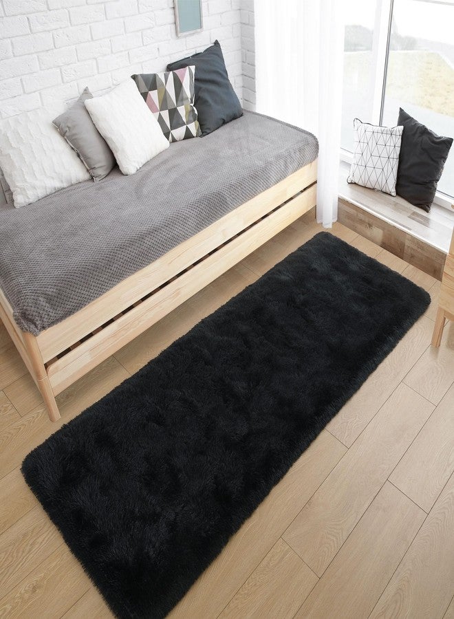 Tepook Soft Runner for Bedroom 2x6ft Rubber Backed Fluffy Rugs for Living Room Shaggy Bedside Fluffy Rugs for Room Dorm Nursery Hallway - Image 2