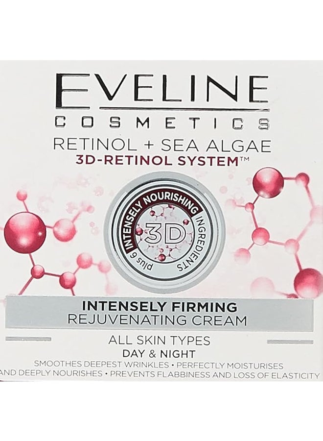 Eveline Cosmetics Intensely Firming Rejuvenating Day And Night Cream, Infused With Retinol And Sea Algae 50ml - Image 2