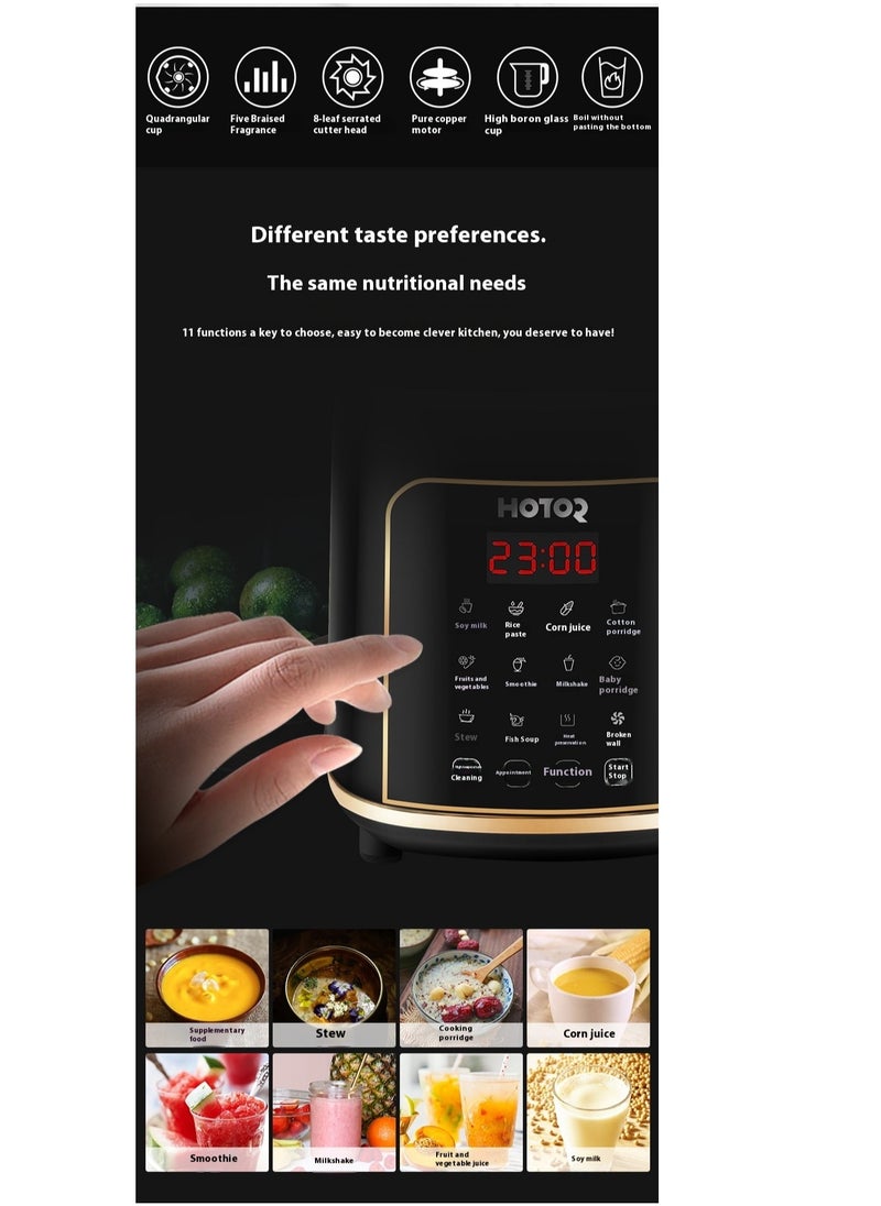 HOTOR 1.65L Mixer Grinder And Vegetables Grinder Chopper 800W Multi Food Chopper With 8 Speed Levels Food Processors For Vegetables Fruits And Nuts kitchen Aid Wall Breaker Blender Smoothie Maker  - Image 2