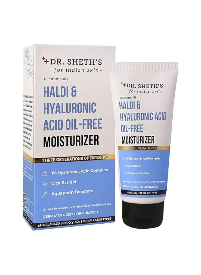Dr. Sheth's Haldi And Hyaluronic Acid Oil-Free Moisturizer - 50G - Image 1
