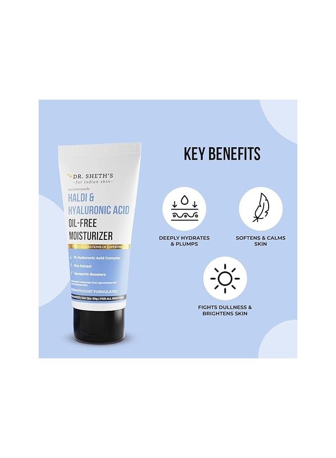 Dr. Sheth's Haldi And Hyaluronic Acid Oil-Free Moisturizer - 50G - Image 2