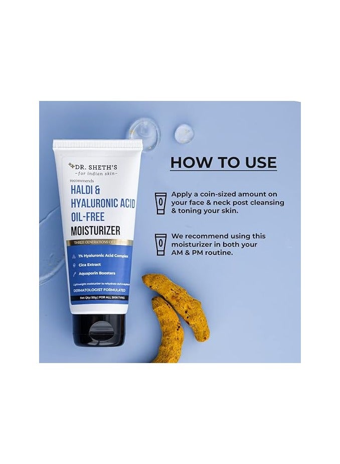Dr. Sheth's Haldi And Hyaluronic Acid Oil-Free Moisturizer - 50G - Image 4