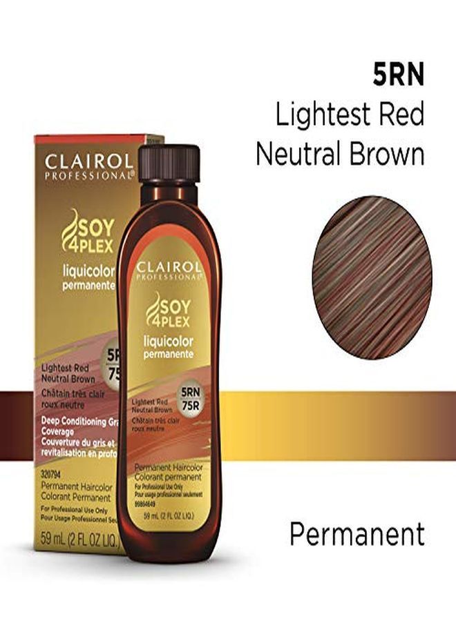 CLAIROL PROFESSIONAL لون دائم للسيدات للشعر الداكن، 5Rn أحمر فاتح بني محايد، 2 أوقية.  - Image 2