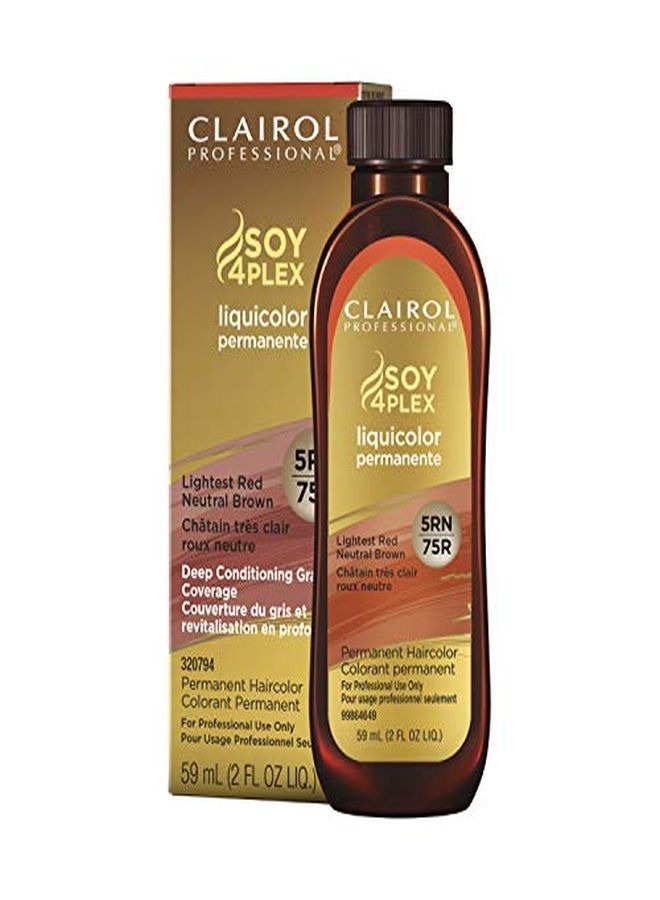 CLAIROL PROFESSIONAL لون دائم للسيدات للشعر الداكن، 5Rn أحمر فاتح بني محايد، 2 أوقية.  - Image 1