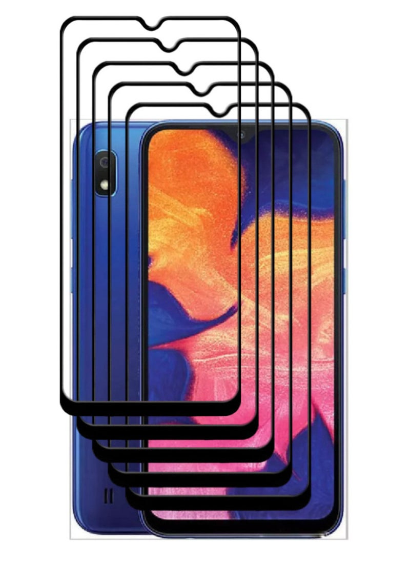 ACLIX 5 Pieces Antistatic ESD Dustproof Premium Quality High Definition Tempered Glass Screen Protector Designed For Samsung Galaxy A10 - Image 1